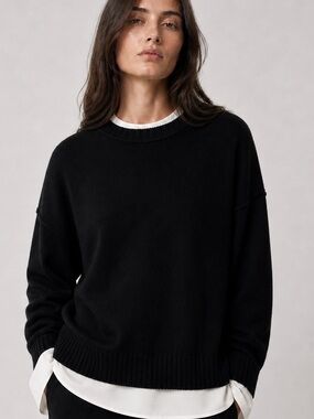 Brochu Walker Eton Sweater in Cashmere Wool Black